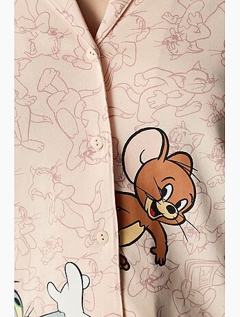 Tom&jerry ensemble pyjama chemise et pantalon à manches longues penti