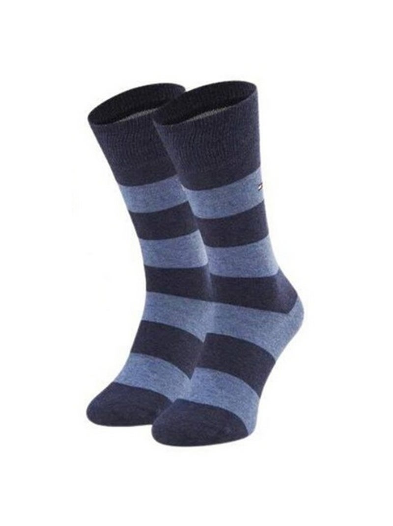 Tommy Hilfiger - Chaussettes motif/style Détail contrasté Bleu marine - Kiabi