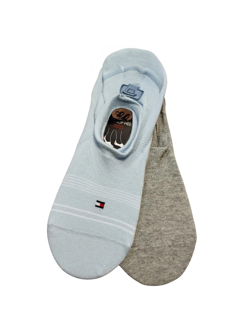 Tommy Hilfiger - Chaussettes motif/style détail rayé Bleu Gris Gris - Kiabi