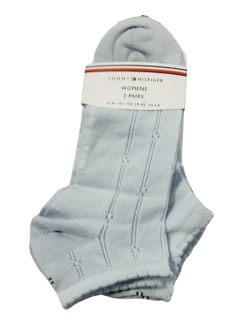 Tommy Hilfiger - Chaussettes motif/style logo Bleu - Kiabi