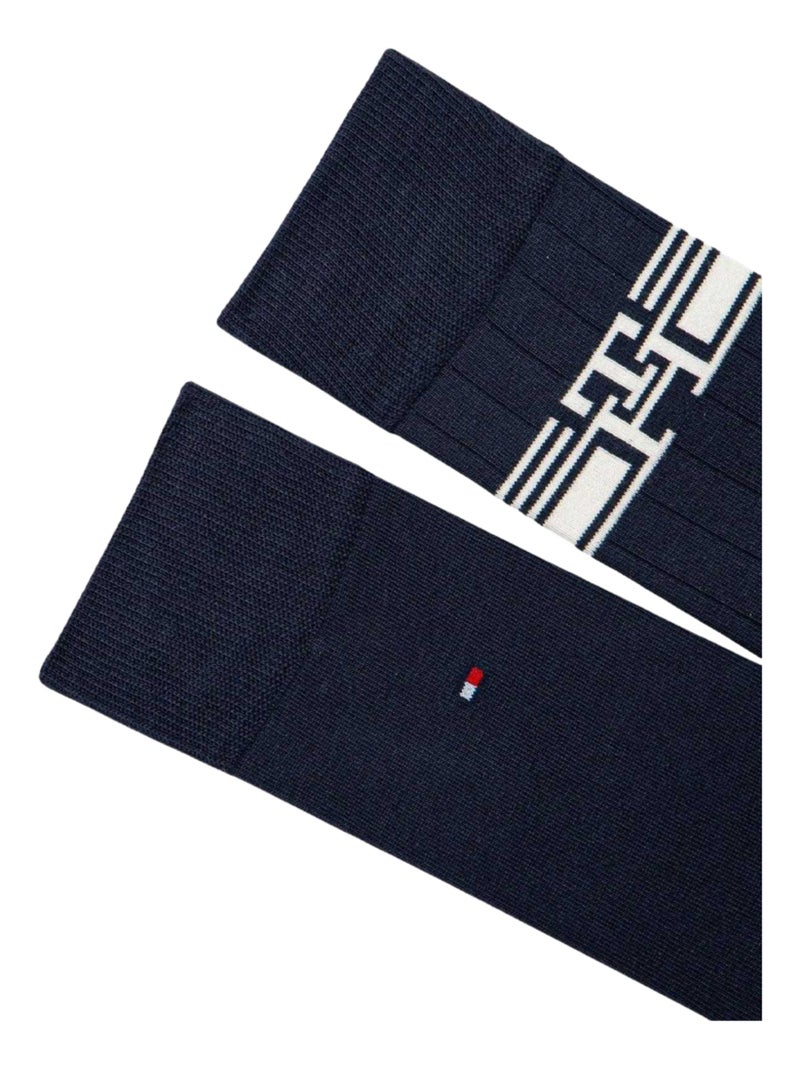 Tommy Hilfiger - Chaussettes motif/style logo Bleu marine - Kiabi