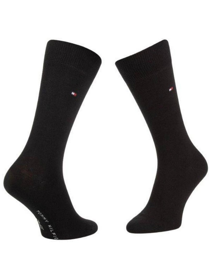 Tommy Hilfiger - Chaussettes motif/style Logo brodé Noir - Kiabi