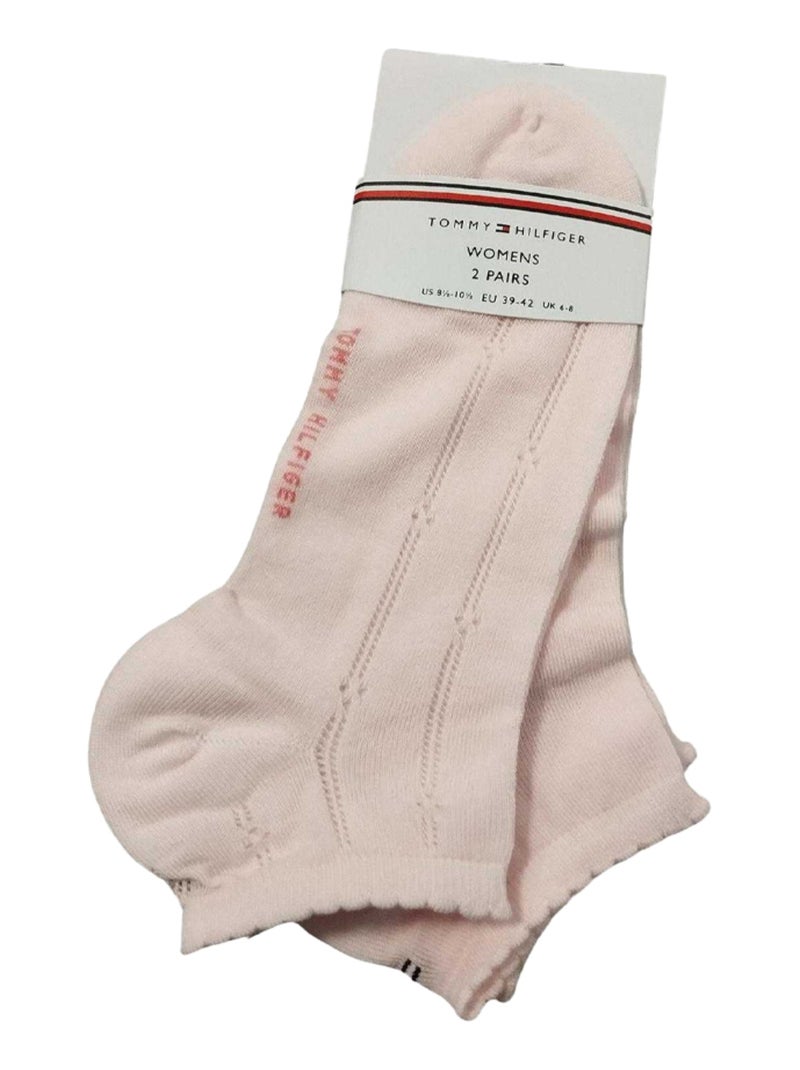 Tommy Hilfiger - Chaussettes motif/style logo Rose - Kiabi