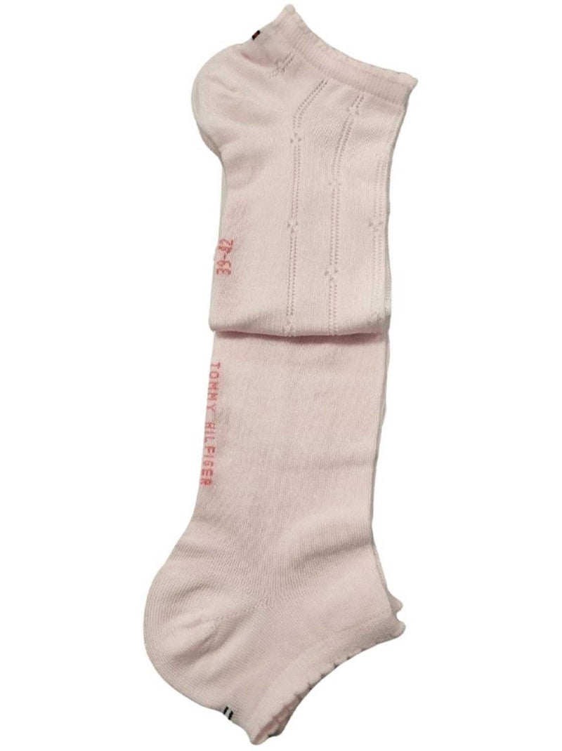 Tommy Hilfiger - Chaussettes motif/style logo Rose - Kiabi