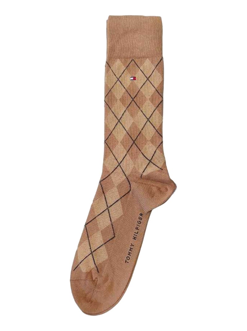 Tommy Hilfiger - Chaussettes motif/style losange Beige - Kiabi