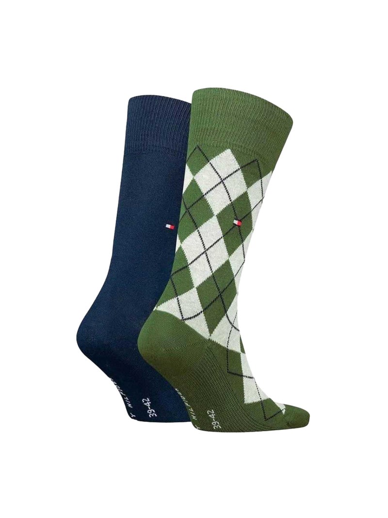 Tommy Hilfiger - Chaussettes motif/style losange Bleu marine - Kiabi