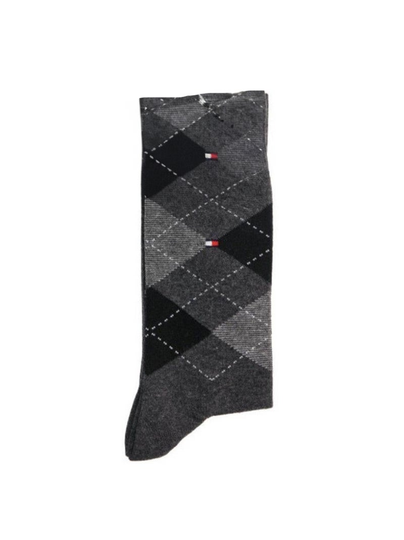 Tommy Hilfiger - Chaussettes motif/style losange Gris Gris anthracite - Kiabi