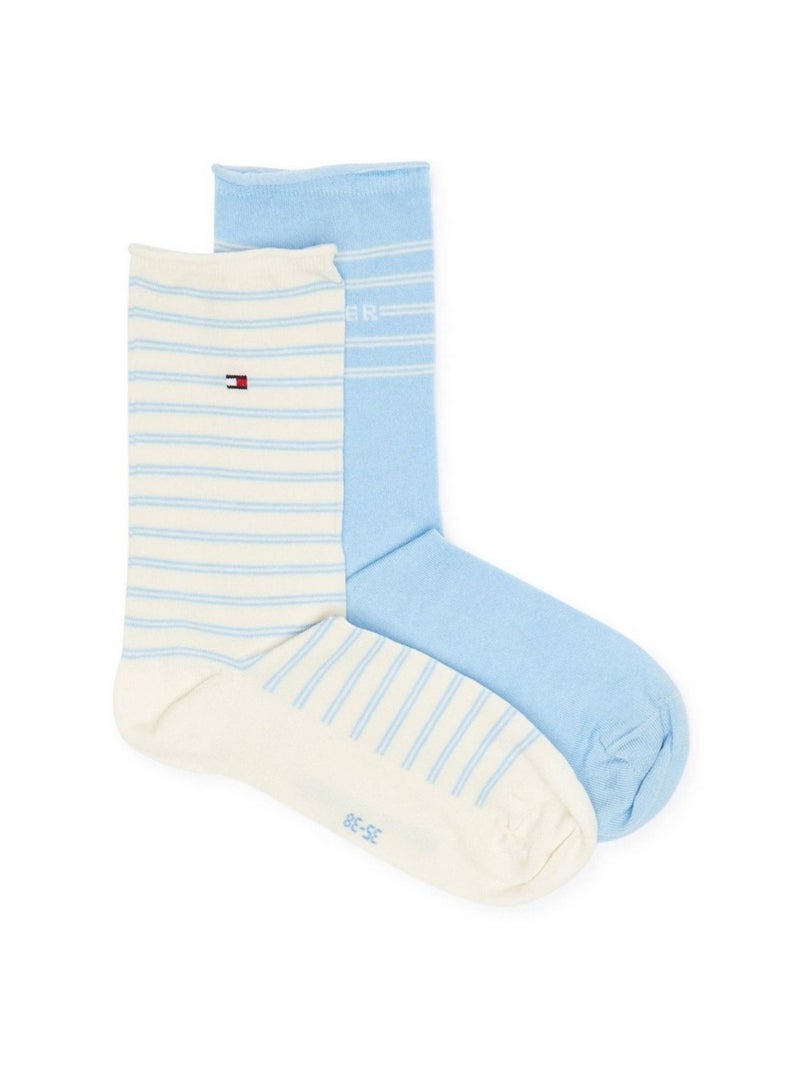 Tommy Hilfiger - Chaussettes motif/style rayé Bleu - Kiabi