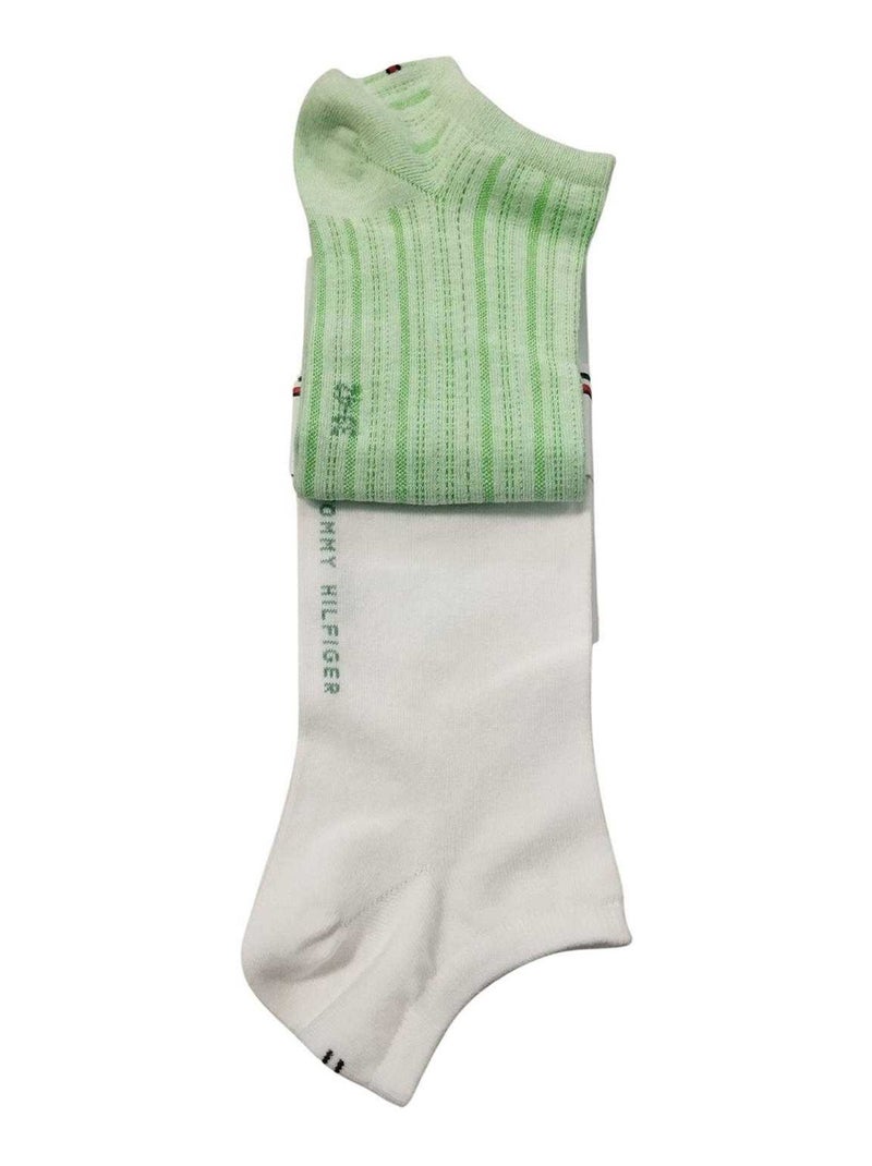 Tommy Hilfiger - Chaussettes motif/style rayé Vert - Kiabi
