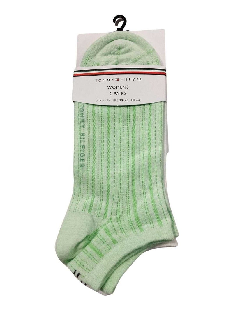 Tommy Hilfiger - Chaussettes motif/style rayé Vert - Kiabi
