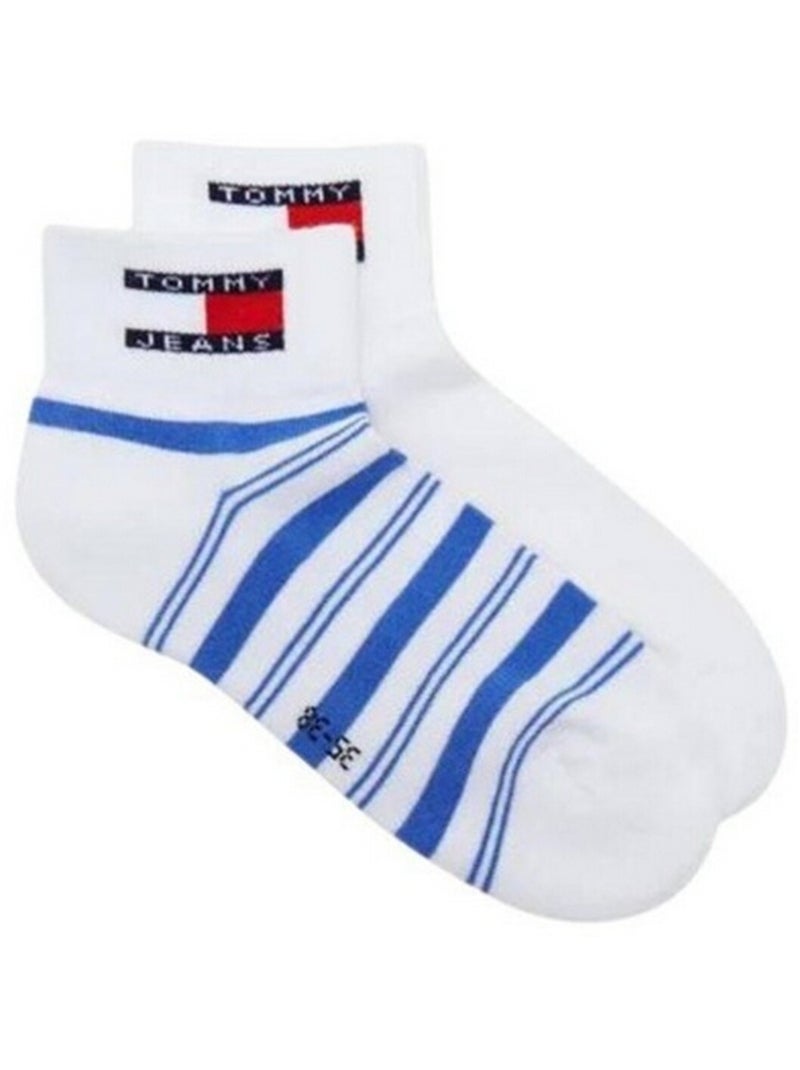 Tommy Hilfiger - Chaussettes motif/style rayures contrastées Blanc Bleu - Kiabi