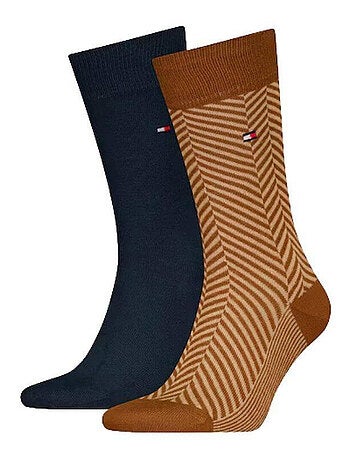 Tommy Hilfiger - Chaussettes motif/style rayures contrastées