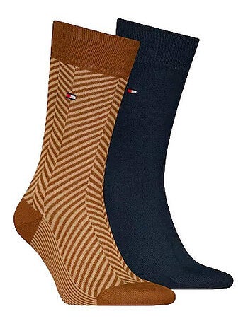 Tommy Hilfiger - Chaussettes motif/style rayures contrastées