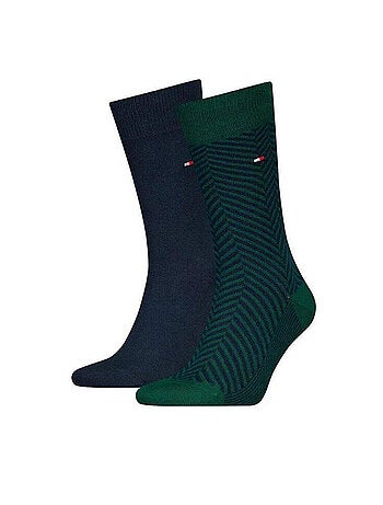 Tommy Hilfiger - Chaussettes motif/style rayures contrastées