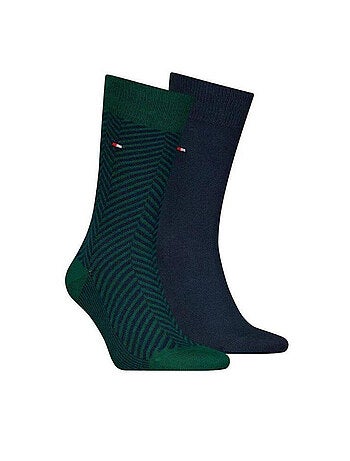 Tommy Hilfiger - Chaussettes motif/style rayures contrastées