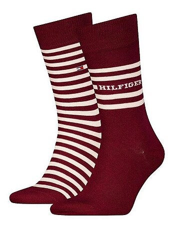 Tommy Hilfiger - Chaussettes motif/style rayures contrastées