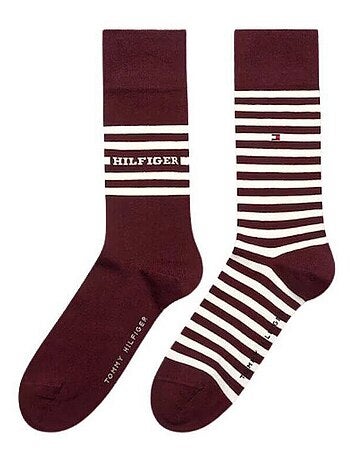 Tommy Hilfiger - Chaussettes motif/style rayures contrastées