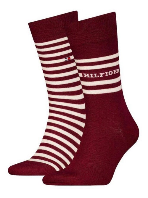 Tommy Hilfiger - Chaussettes motif/style rayures contrastées - Kiabi Tommy Hilfiger - Chaussettes motif/style rayures contrastées - Kiabi