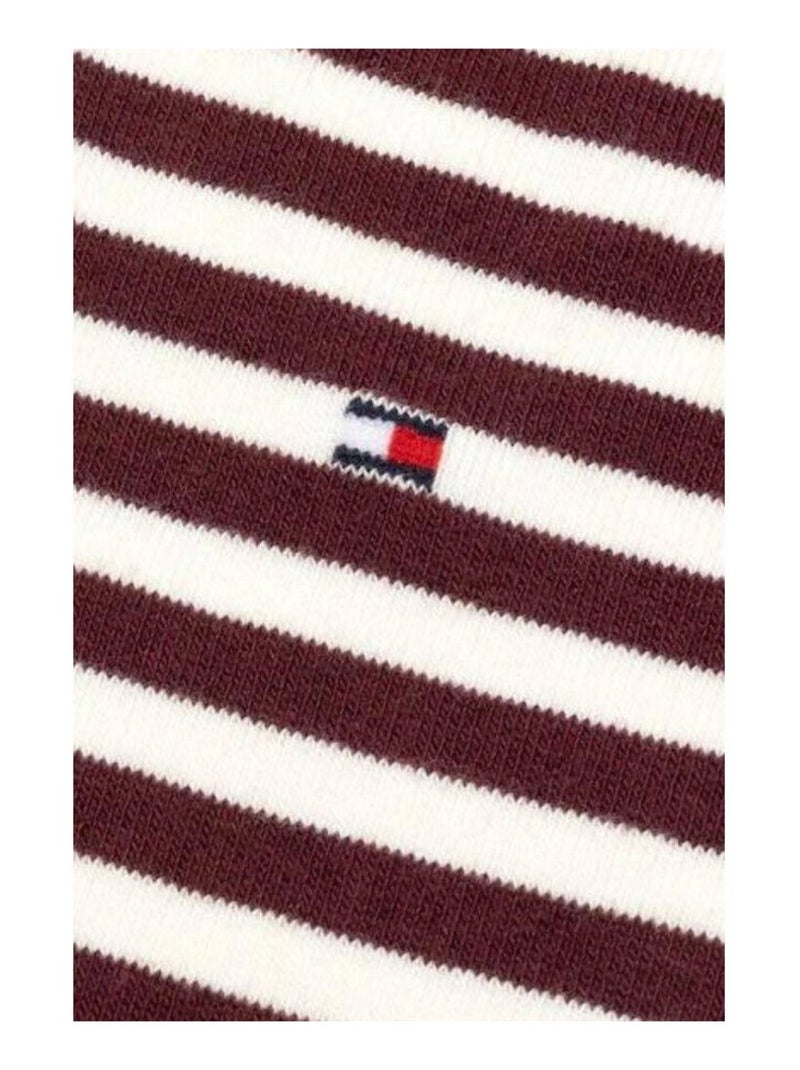 Tommy Hilfiger - Chaussettes motif/style rayures contrastées Bordeaux - Kiabi