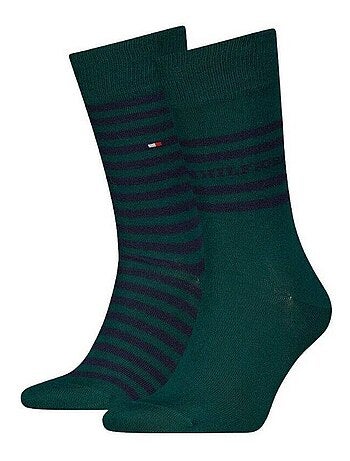 Tommy Hilfiger - Chaussettes motif/style rayures contrastées