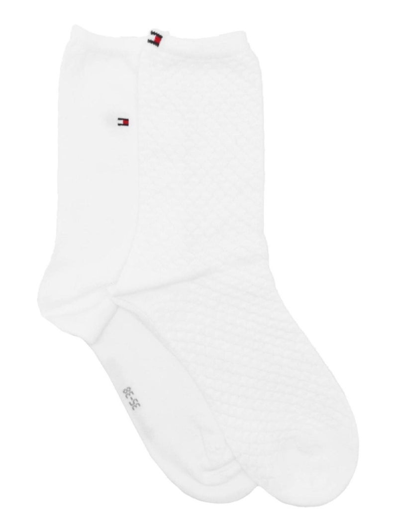 Tommy Hilfiger - Chaussettes motif/style uni Blanc - Kiabi