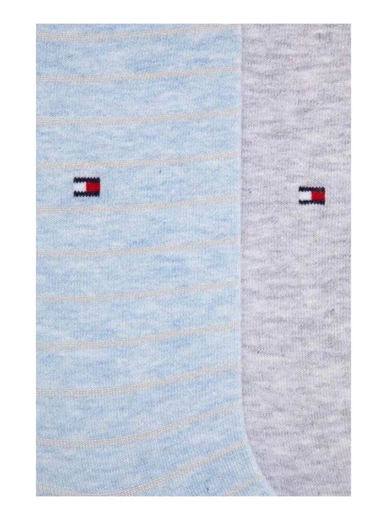 Tommy Hilfiger - Chaussettes motif/style uni Bleu Gris - Kiabi