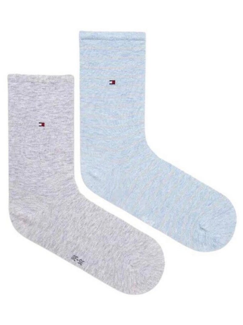 Tommy Hilfiger - Chaussettes motif/style uni Bleu Gris - Kiabi