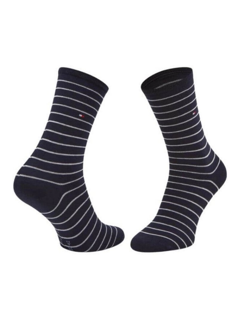 Tommy Hilfiger - Chaussettes motif/style uni Bleu marine - Kiabi