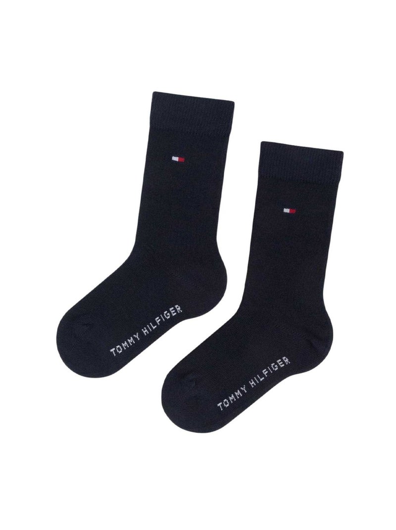 Tommy Hilfiger - Chaussettes motif/style uni Bleu marine - Kiabi