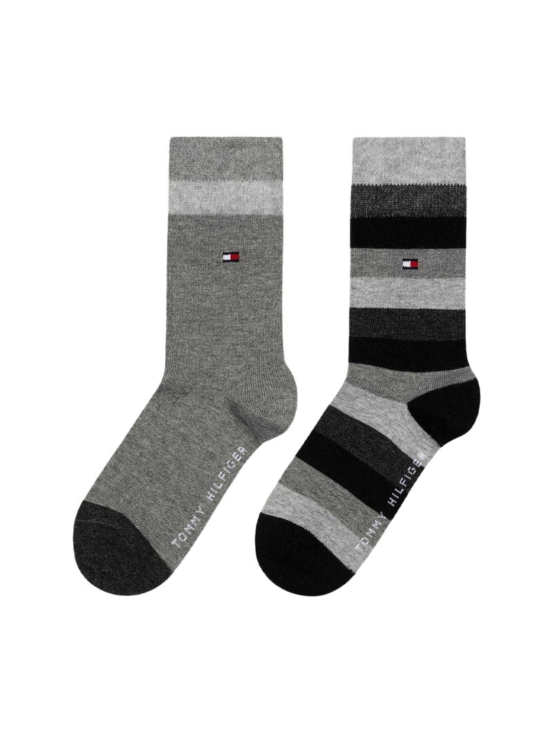 Tommy Hilfiger - Chaussettes motif/style uni Gris Noir - Kiabi