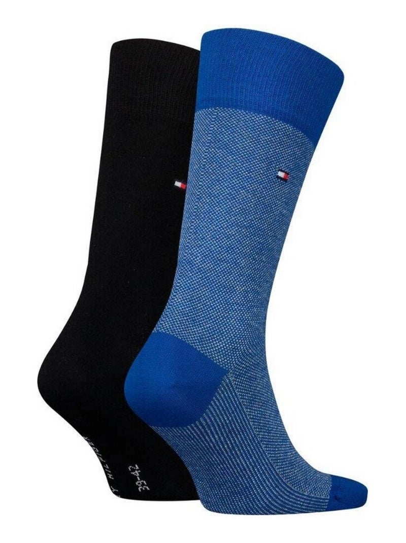 Tommy Hilfiger - Chaussettes motif/style uni Noir Bleu - Kiabi