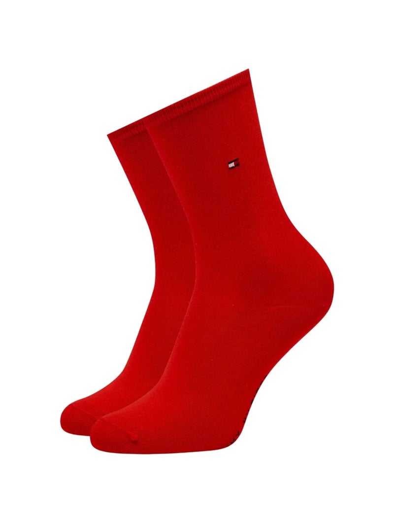Tommy Hilfiger - Chaussettes motif/style uni Rouge cachemire - Kiabi