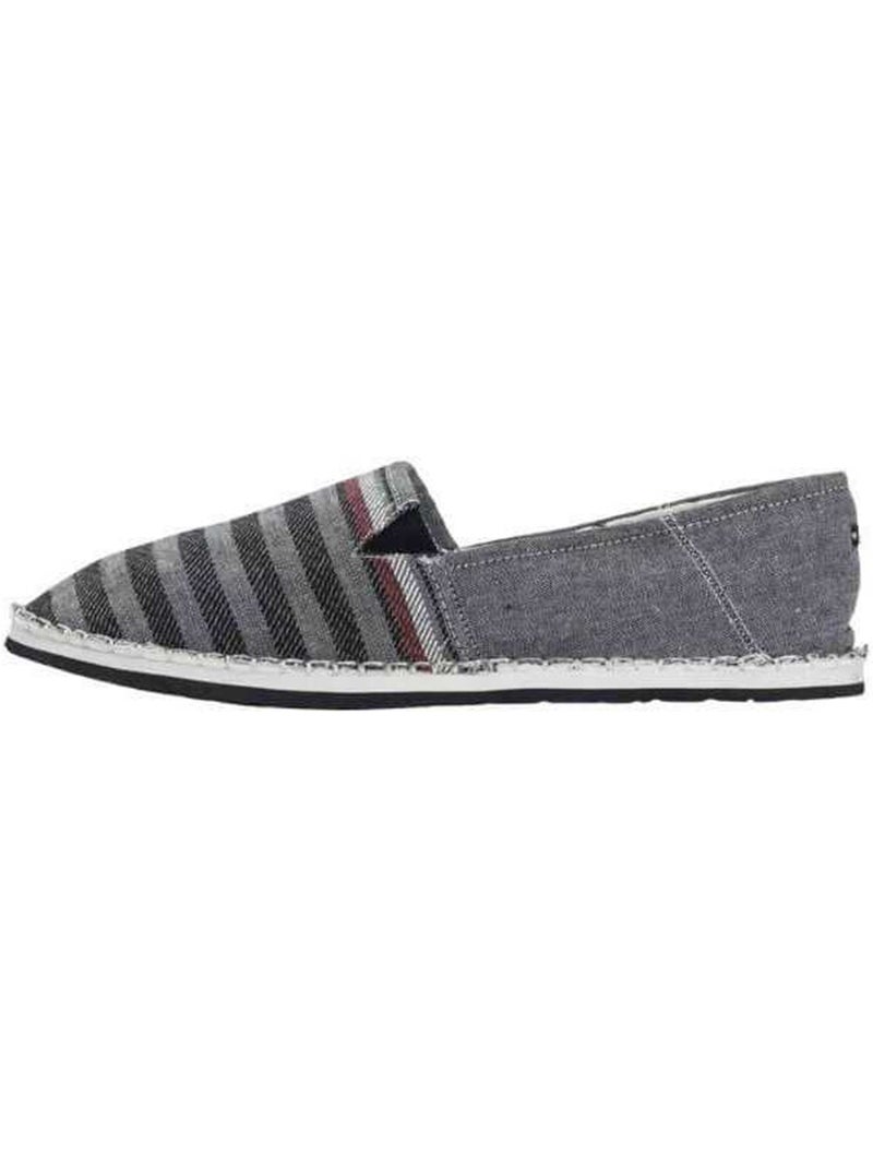 Tommy Hilfiger - Espadrilles motif/style rayé Bleu marine/Gris froid - Kiabi