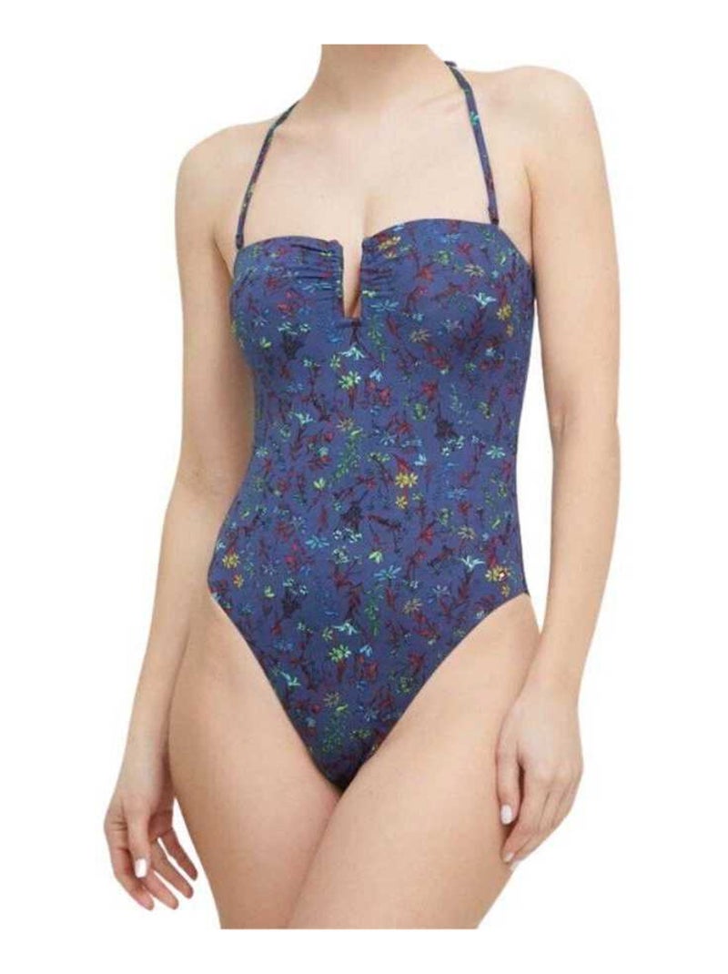 Tommy Hilfiger - Maillot de bain 1 pièce motif/style Floral Bleu marine - Kiabi