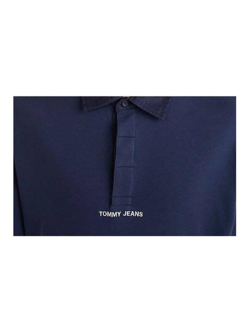 Tommy Hilfiger - Polo manches longues motif/style blocs de couleurs Bleu marine - Kiabi