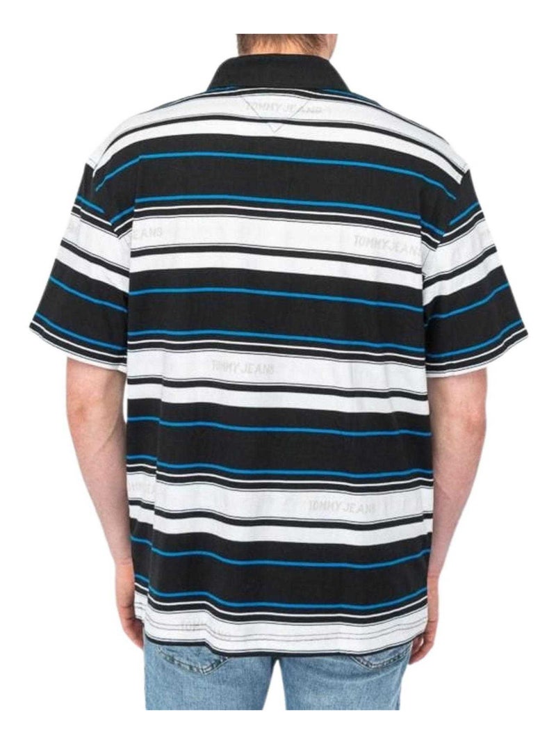 Tommy Hilfiger - Polo motif/style rayé Bleu Blanc Noir - Kiabi