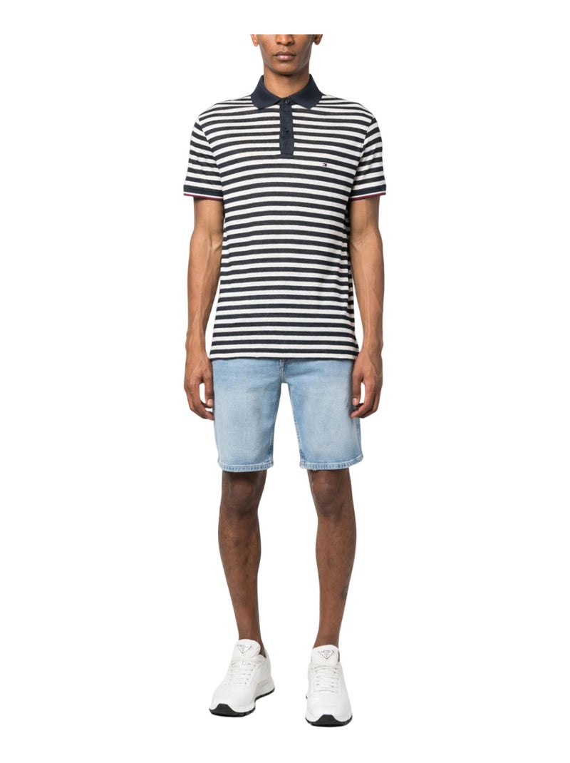 Tommy Hilfiger - Polo motif/style rayé Bleu Bleu marine Blanc - Kiabi
