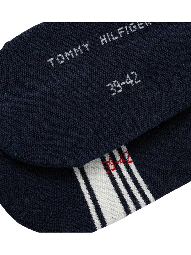 Tommy Hilfiger - Socquettes discrètes motif/style logo contrasté Bleu marine - Kiabi
