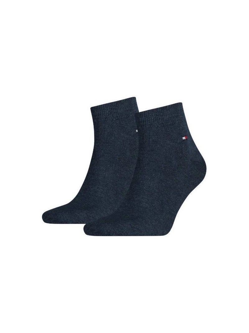Tommy Hilfiger - Socquettes motif/style Logo brodé Bleu marine - Kiabi