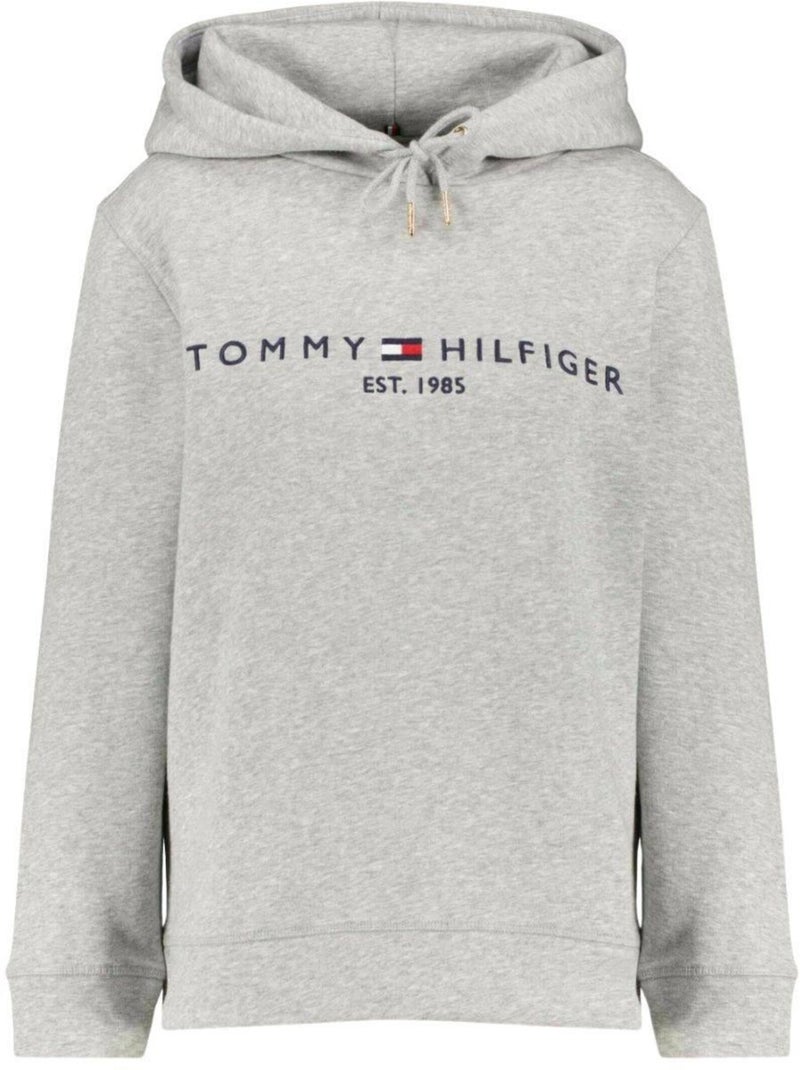 Tommy Hilfiger - Sweat à capuche motif/style logo Gris clair - Kiabi