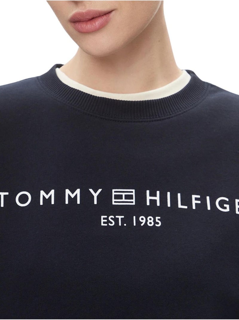 Tommy Hilfiger - Sweat motif/style logo Bleu marine - Kiabi