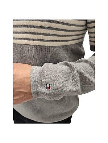 Tommy Hilfiger - Sweat motif/style rayures contrastées