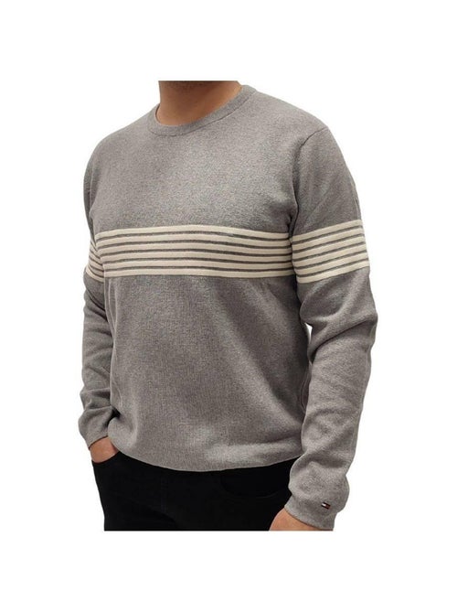 Tommy Hilfiger - Sweat motif/style rayures contrastées - Kiabi