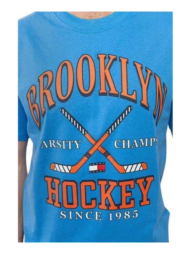 Tommy Hilfiger - T-shirt BROOKLYN HOCKEY Bleu - Kiabi