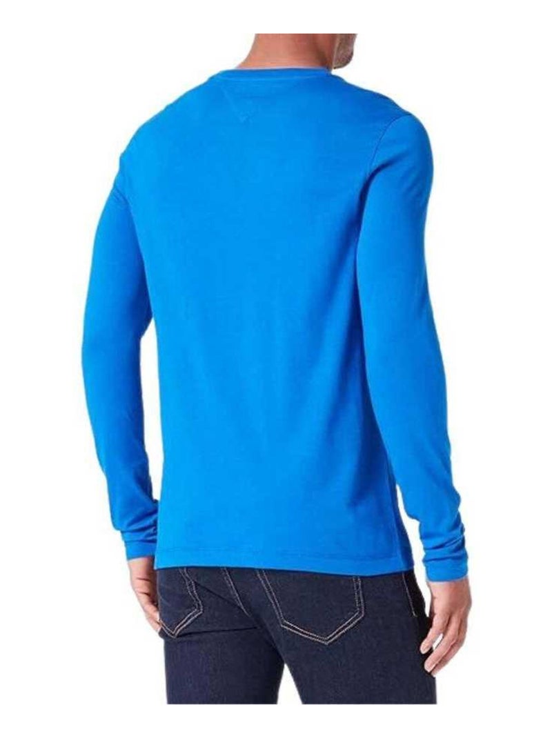 Tommy Hilfiger - T-shirt manches longues motif/style logo Bleu - Kiabi