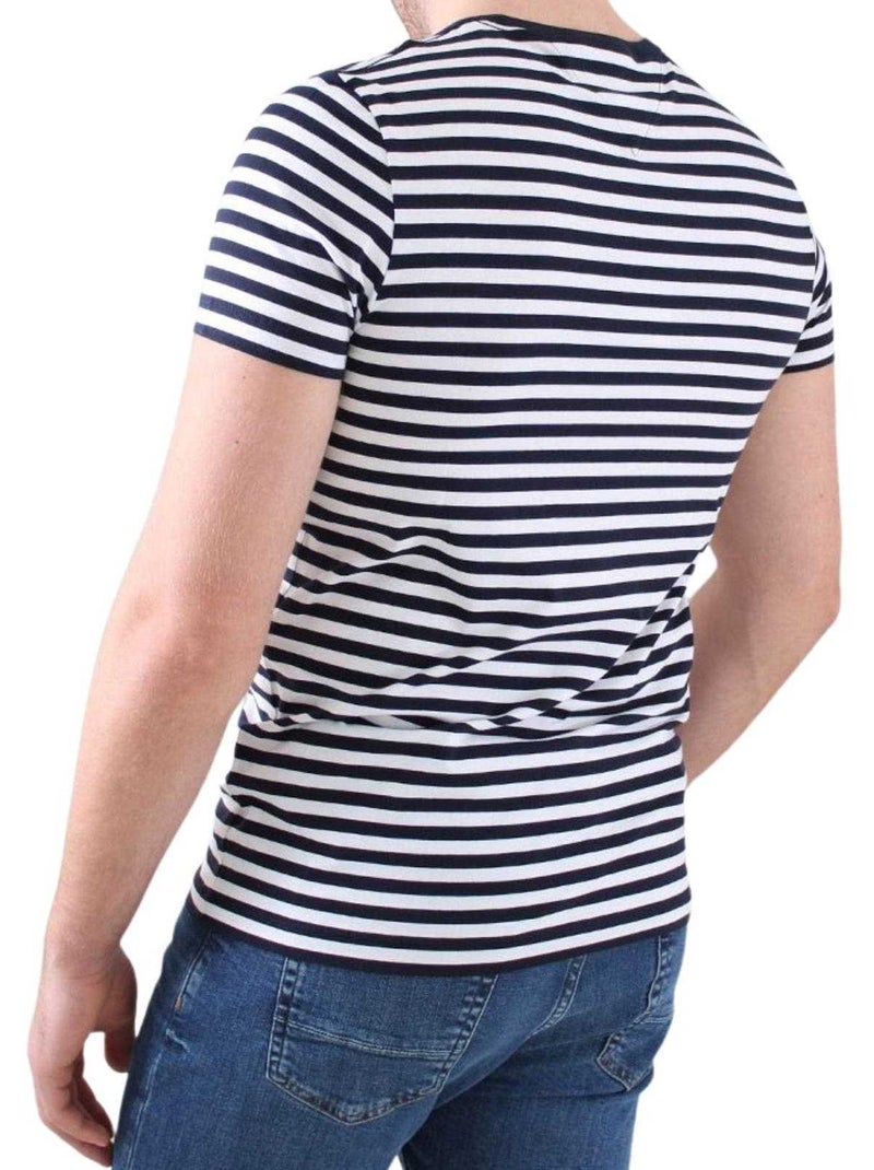 Tommy Hilfiger - T-shirt motif/style à rayures Blanc Noir - Kiabi