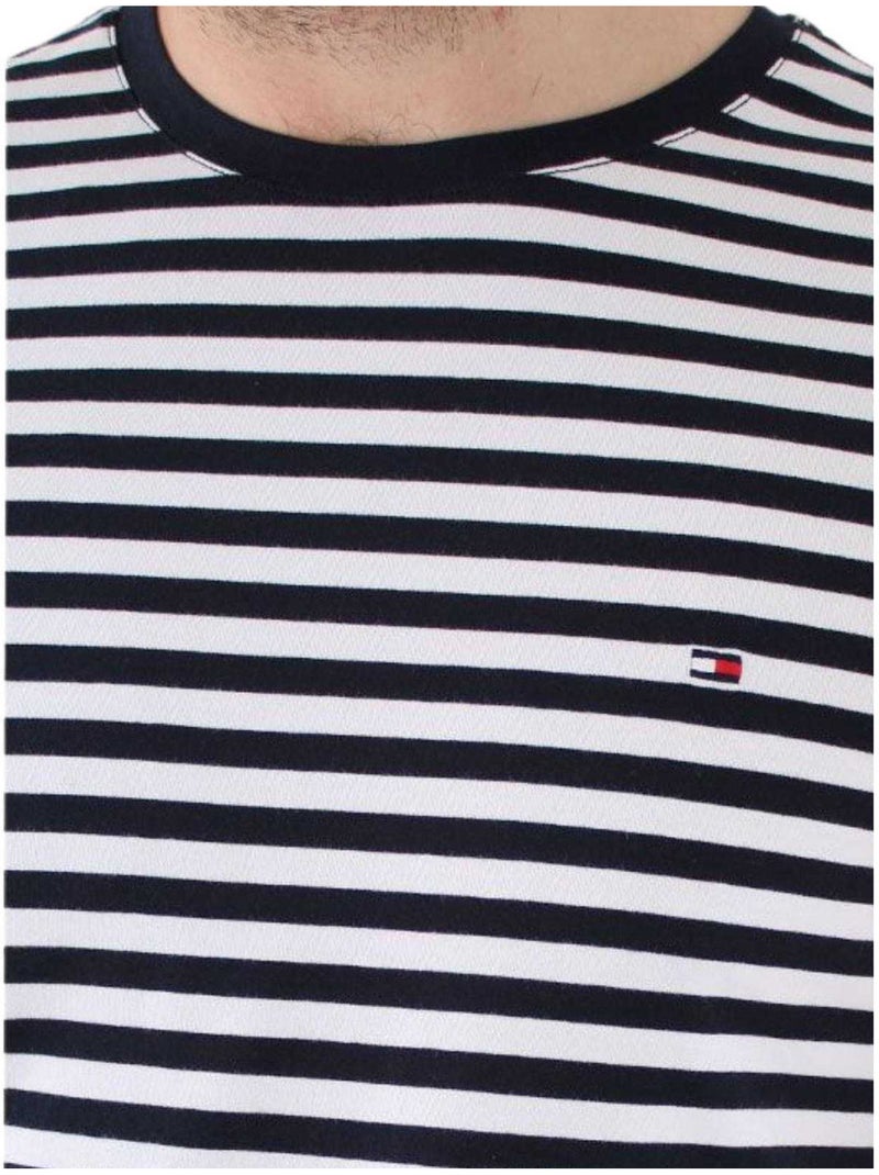 Tommy Hilfiger - T-shirt motif/style à rayures Blanc Noir - Kiabi
