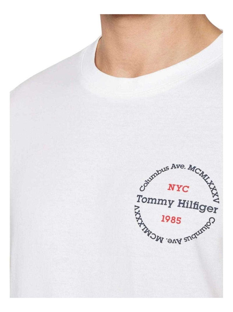 Tommy Hilfiger - T-shirt motif/style Logo dans cercle Blanc - Kiabi