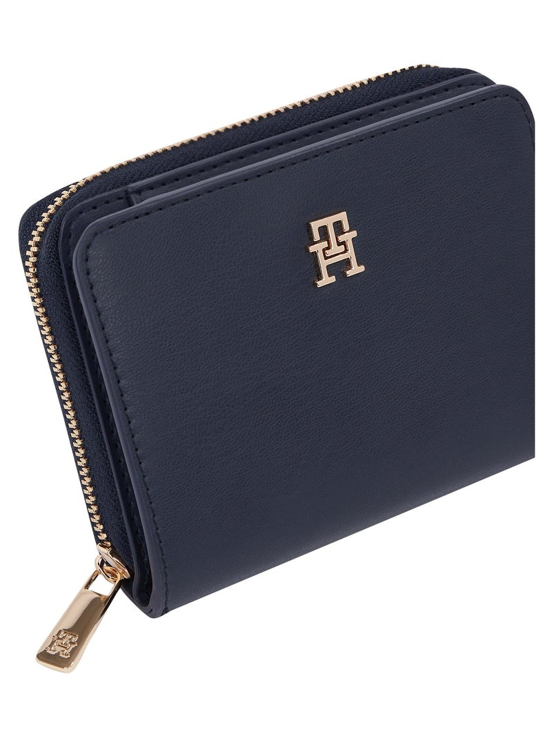 Tommy Hilfiger Portefeuille signature zippé Bleu - Kiabi