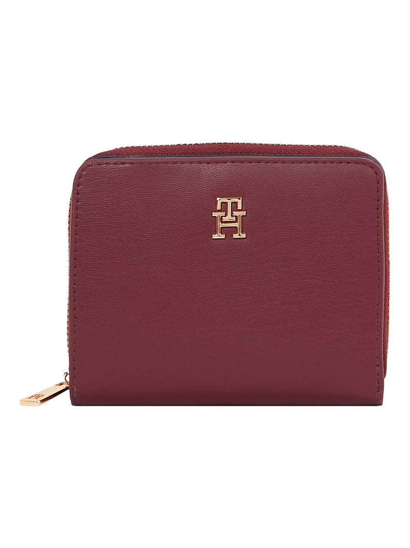Tommy Hilfiger Portefeuille signature zippé Rouge - Kiabi